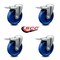 Service Caster 5 Inch Solid Polyurethane Swivel Bolt Hole Caster Set with Total Lock Brake SCC SCC-BHTTL20S514-SPUS-4 - alternate 6